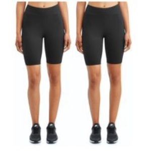 Athletic Works Women's Bike Shorts- 2 Pack